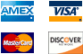 We Take Visa, MasterCard, American Express and Discover